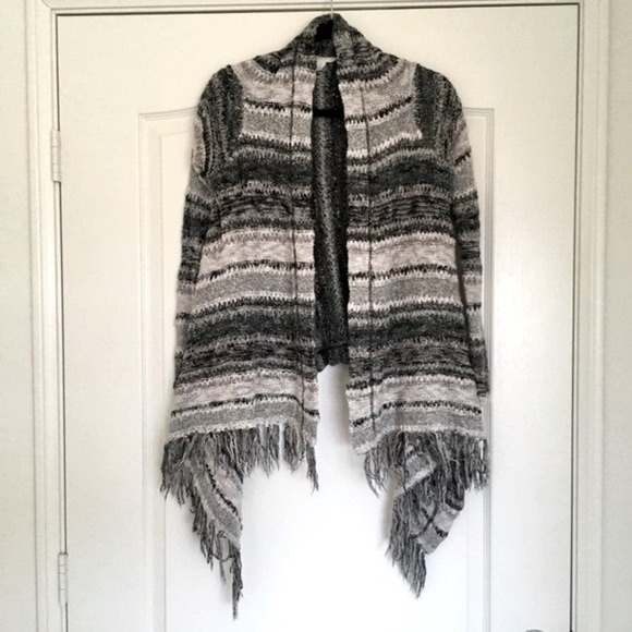 Sun & Shadow boho open knit drape cardigan sweater - Picture 3 of 6